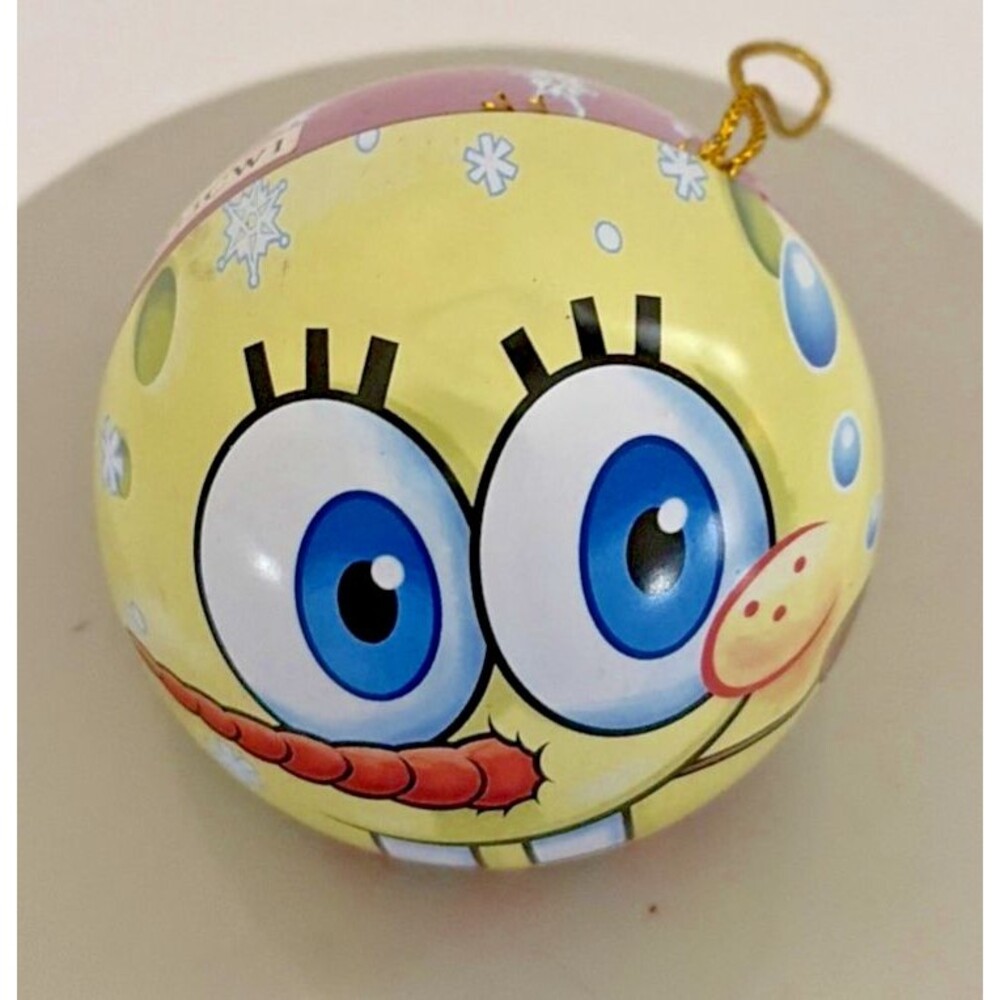 SpongeBob SquarePants Patrick Star Reversable Snowman Ornament Tin Ball 9233CW1